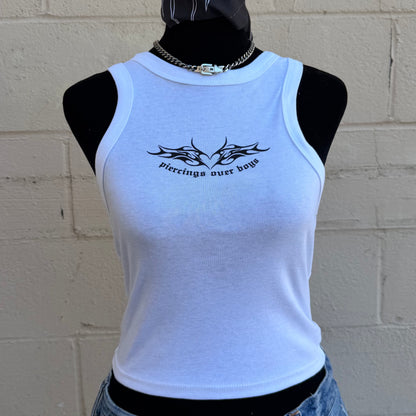 Piercings Over Boys Racerback
